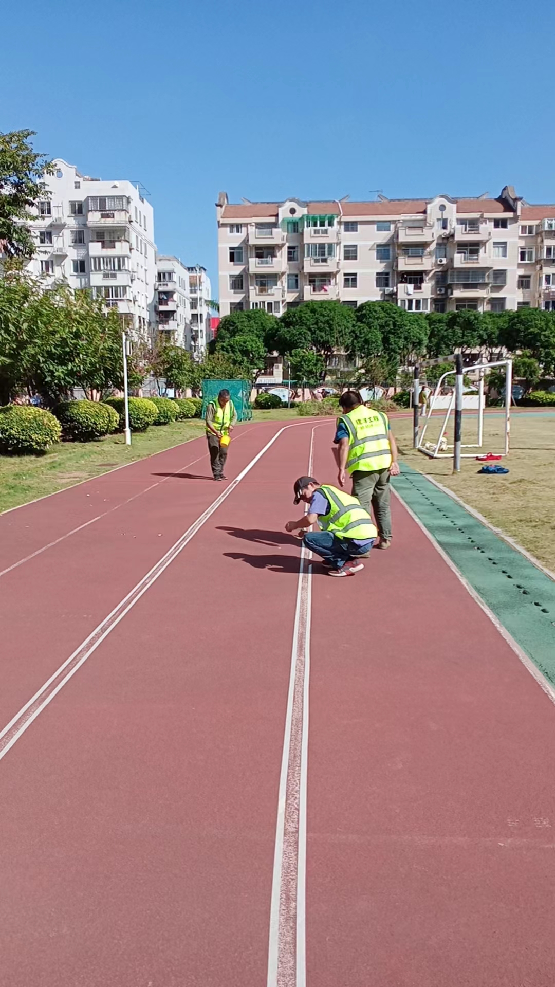 学校跑道划线